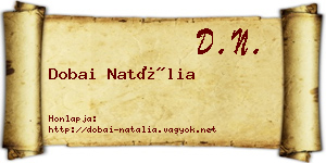 Dobai Natália névjegykártya