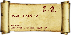 Dobai Natália névjegykártya